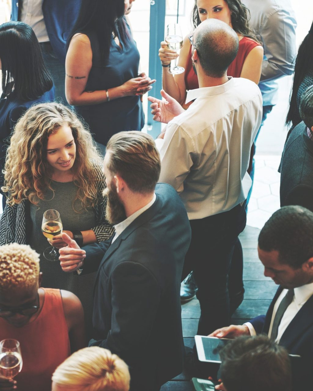 Diverse group of business people having a meetup