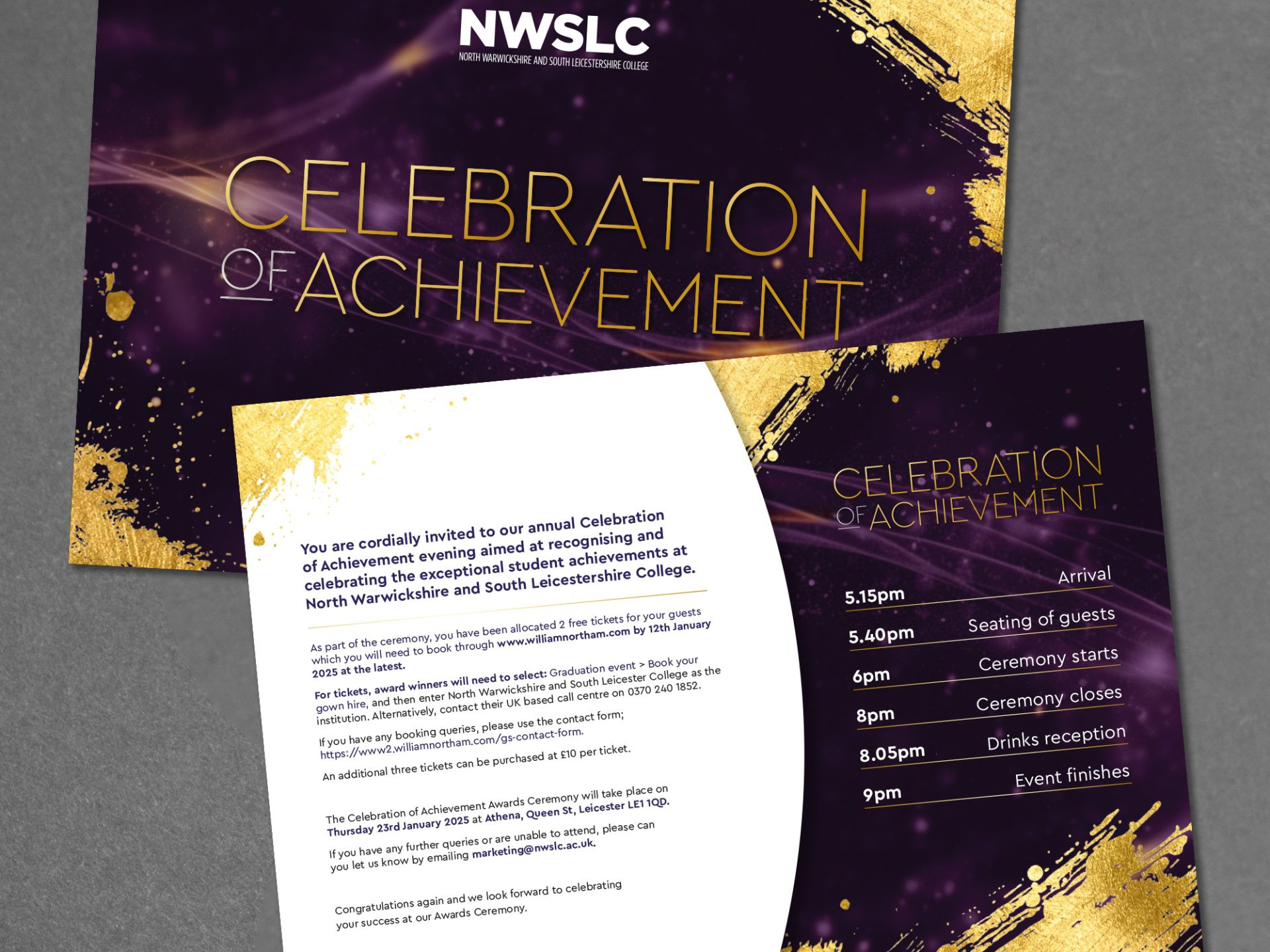 NWSLC event invitation with details and branding.