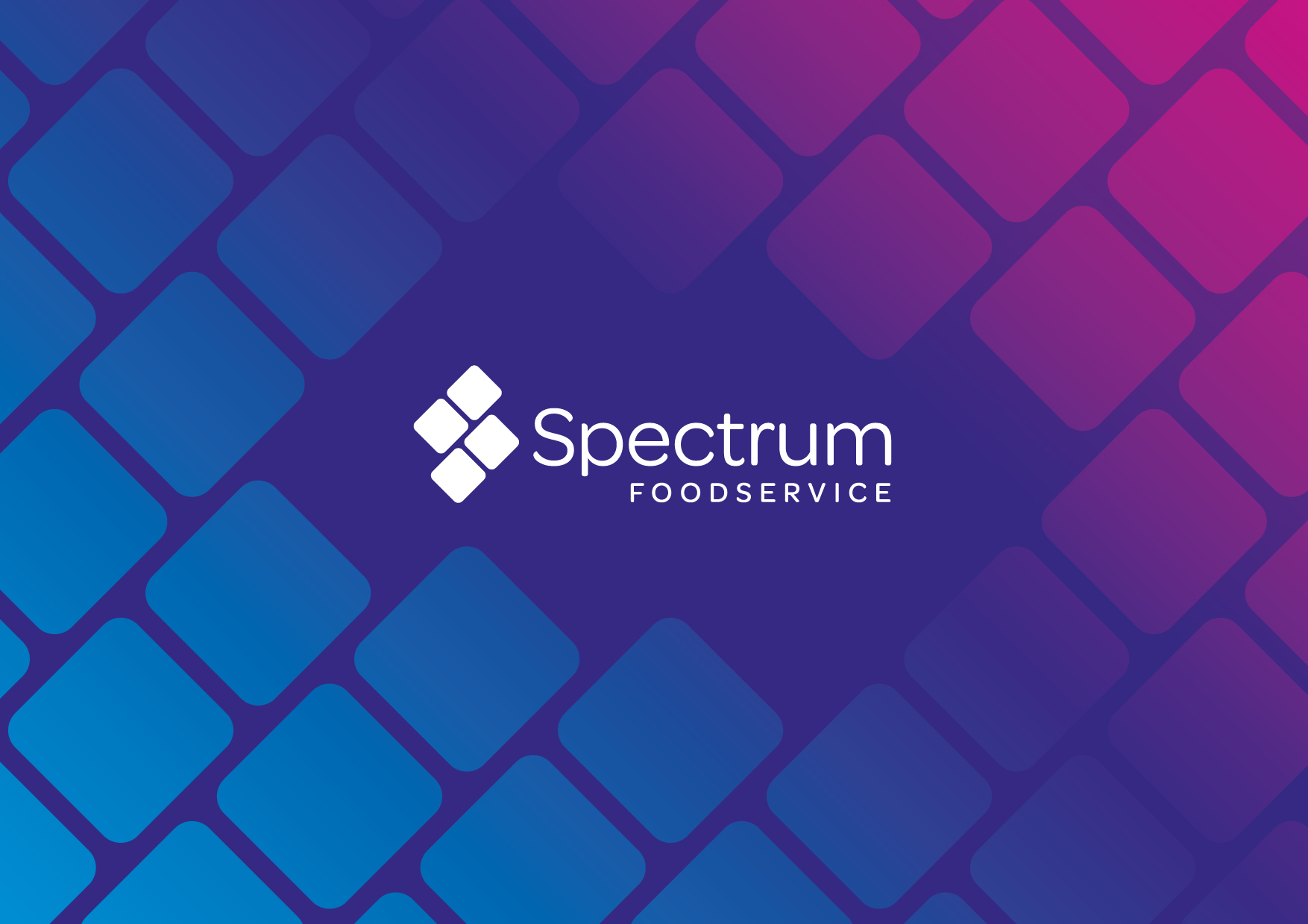 Spectrum Food Service logo centered within Spectrum branded design elements.